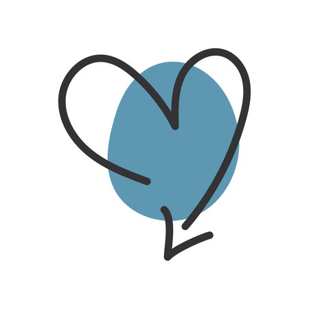 Heart sketch icon Hand Draw Vectorのイラスト素材