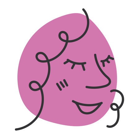 Woman sketch icon Hand Draw Vectorのイラスト素材