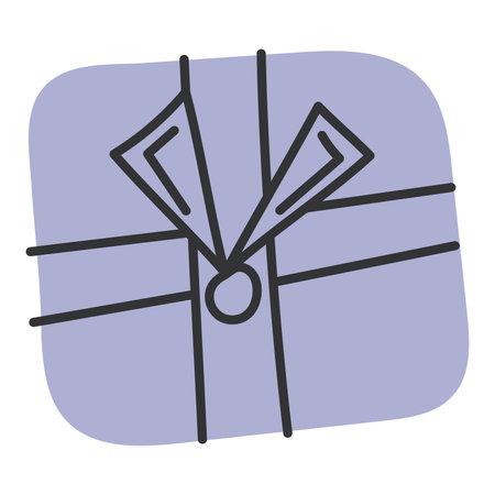 Colored gift box sketch icon Hand Draw Vectorのイラスト素材