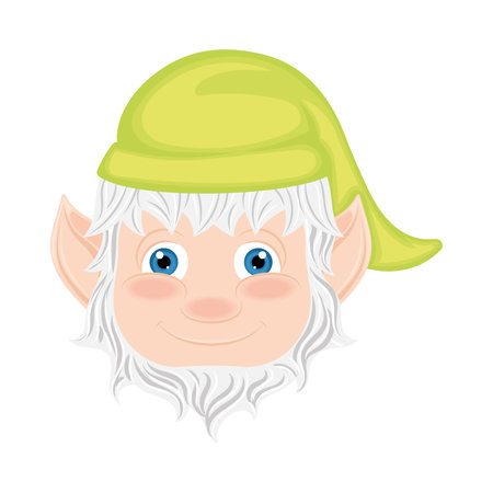 Cute garden gnome character cartoon Vectorのイラスト素材