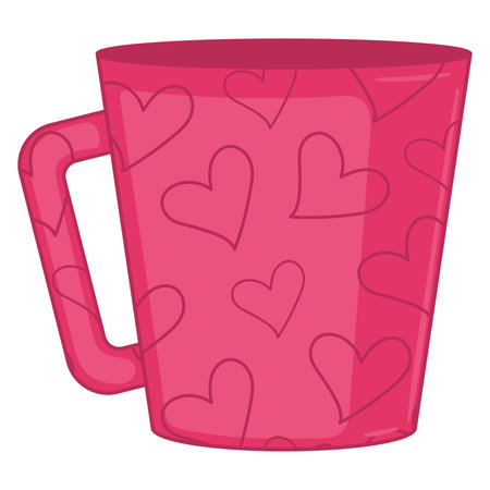 Decorated coffee cup icon Vectorのイラスト素材