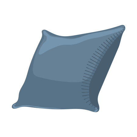 Decorative pillow with soft texture on white background, Vectorのイラスト素材