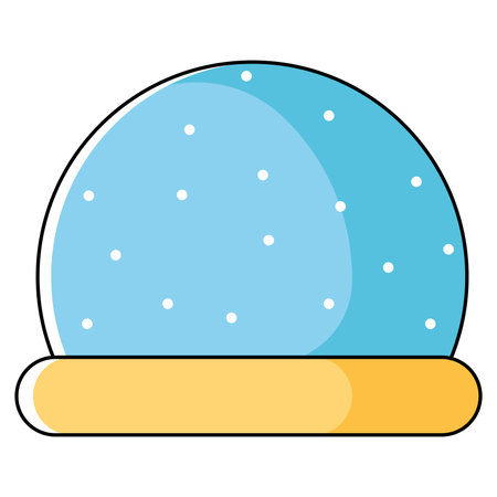 Christmas snow globe illustration with snowflakes, Vectorのイラスト素材