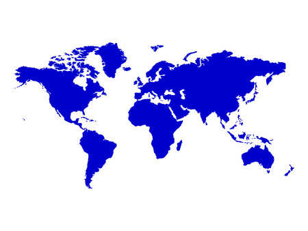 Blue World Mapのイラスト素材