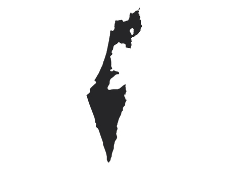 Black Map of Israelのイラスト素材