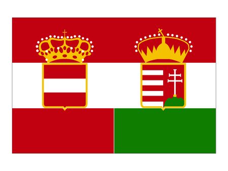 Vector illustration of the Austro-Hungary Empire Flagのイラスト素材
