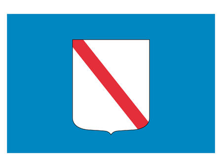 Flag of the Italian Region of Campaniaのイラスト素材