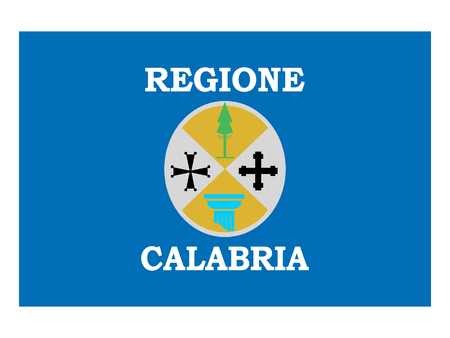 Flag of the Italian Region of Calabriaのイラスト素材