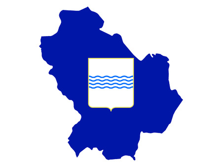 Combined Map and Flag of the Italian Region of Basilicataのイラスト素材