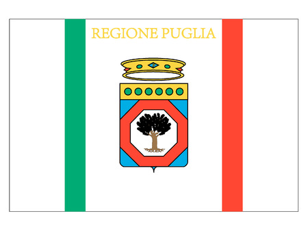 Flag of the Italian Region of Apuliaのイラスト素材