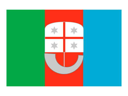 Flag of the Italian Region of Liguriaのイラスト素材