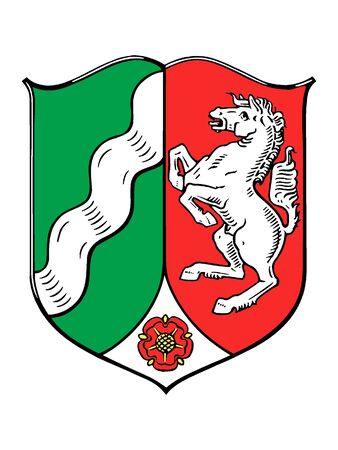 Coat of arms of the German State of North Rhine Westphaliaのイラスト素材