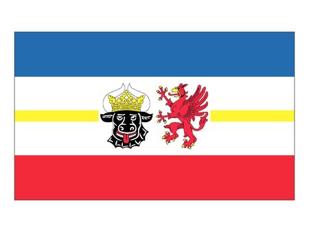 Flag of the German State of Mecklenburg-Vorpommernのイラスト素材