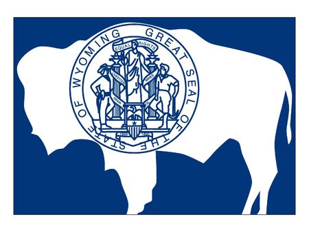 US State of Wyoming Flagのイラスト素材