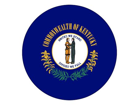 US State of Kentucky Round Flagのイラスト素材