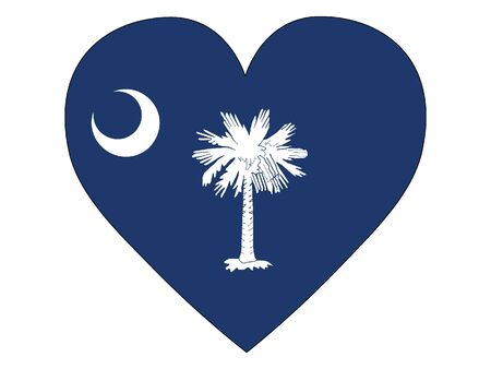 South Carolina Heart Flagのイラスト素材