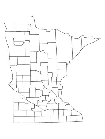 Minnesota County Mapのイラスト素材