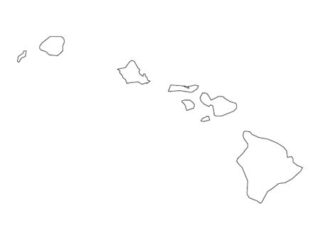 Hawaii County Mapのイラスト素材