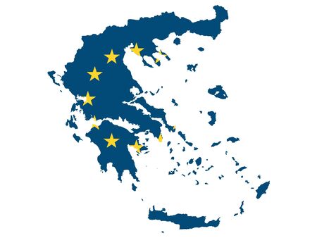 European Union Map of Greeceのイラスト素材