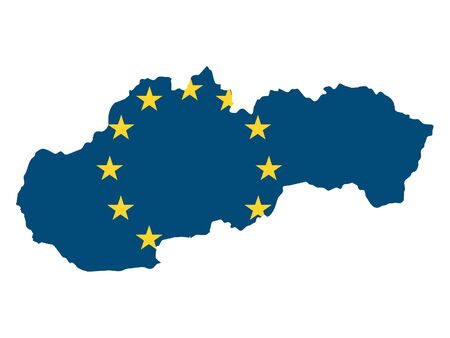European Union Map of Slovakiaのイラスト素材