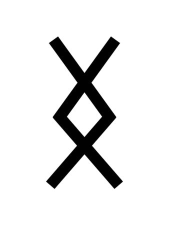 Runes Alphabet Letter Ingwazのイラスト素材