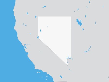 Map of the US Federal State of Nevadaのイラスト素材