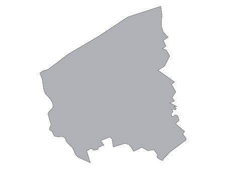 Gray Map of Belgian Province of West Flandersのイラスト素材