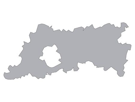 Gray Map of Belgian Province of Flemish Brabantのイラスト素材