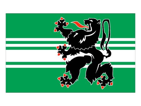 Flag of Belgian Province of East Flandersのイラスト素材