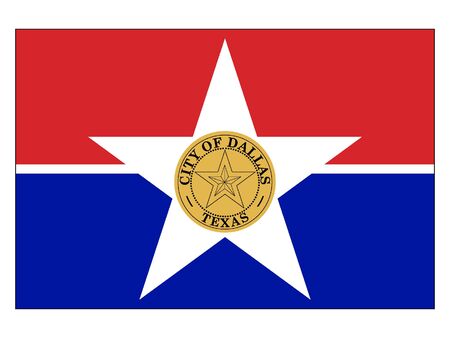 Flag of USA City of Dallas, Texasのイラスト素材