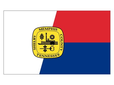 Flag of USA City of Memphis, Tennesseeのイラスト素材