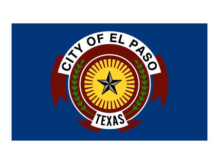 Flag of USA City of El Paso, Texasのイラスト素材