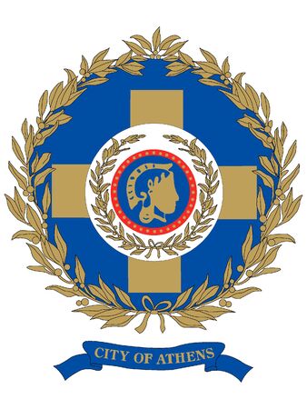 Coat of Arms of the City of Athens Greeceのイラスト素材