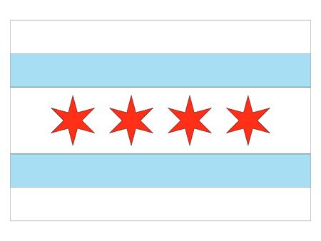 Flag of USA City of Chicago Illinoisのイラスト素材