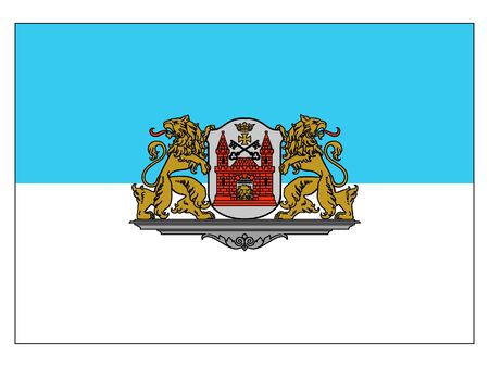 Flag of the City of Riga, Latviaのイラスト素材