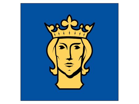 Flag of the City of Stockholmのイラスト素材