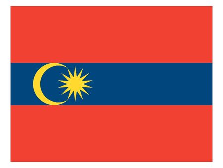 Flag of the City of Kuala Lumpur, Malaysiaのイラスト素材