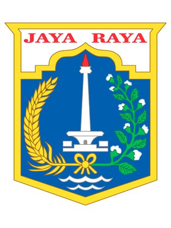 Coat of Arms of the City of Jakarta, Indonesiaのイラスト素材
