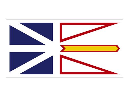Flag of Newfoundland and Labrador, Canadaのイラスト素材