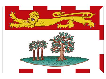 Flag of Prince Edward Island, Canadaのイラスト素材