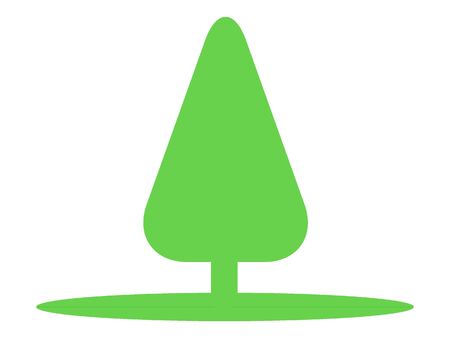Green Simple Christmas Treeのイラスト素材