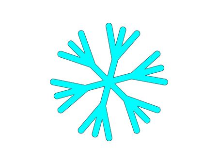 Blue Christmas Snowflake Iconのイラスト素材