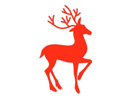Red Christmas Reindeer Iconのイラスト素材