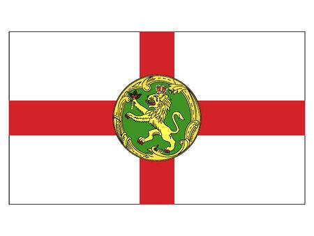 Flat Flag of Alderneyのイラスト素材