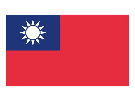 Flat Flag of Taiwanのイラスト素材