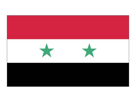Flat Flag of Syriaのイラスト素材