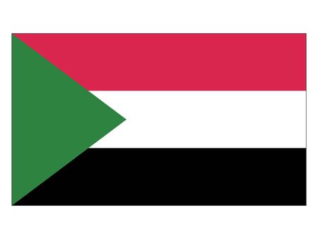 Flat Flag of Sudanのイラスト素材