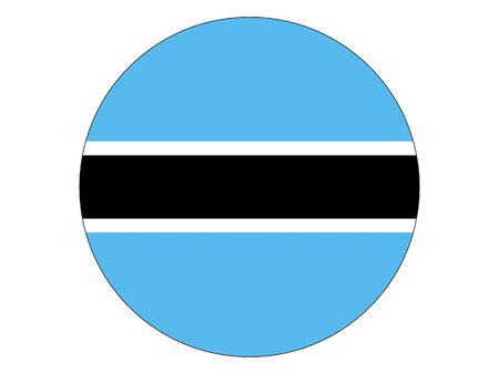 Round Flat Flag of Botswanaのイラスト素材