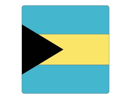 Square Flat Flag of Bahamasのイラスト素材