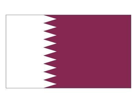 Flat Flag of Qatarのイラスト素材